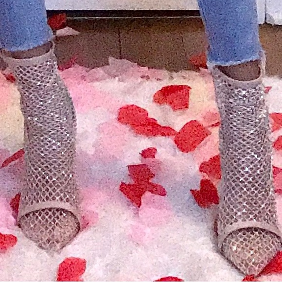 Fishnet Rhinestone Heels - Picture 8 of 8